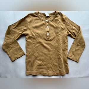 Kate Quinn 100% organic cotton tan Henley